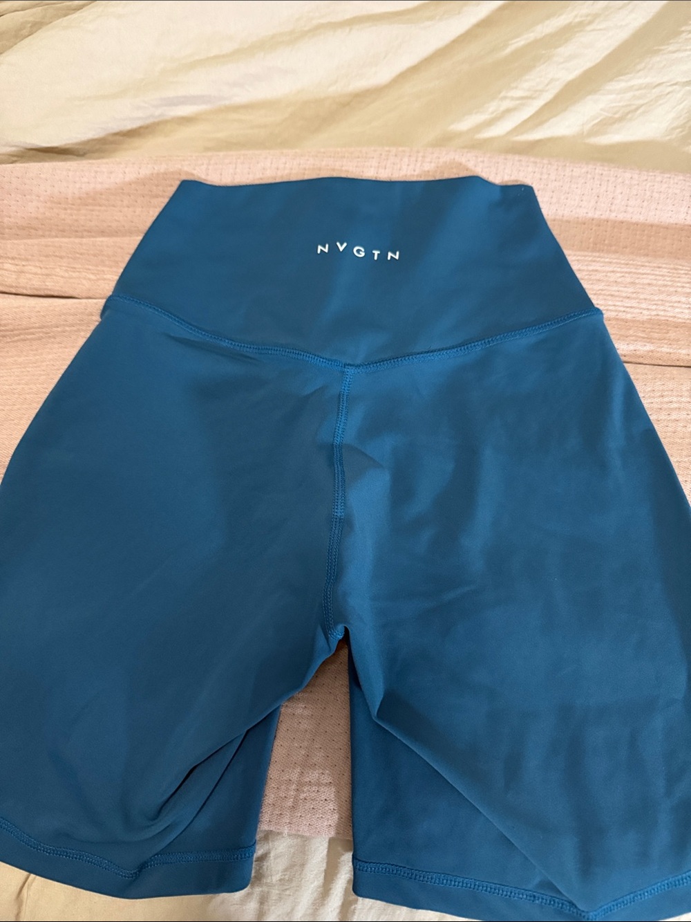 NVGTN Teal High-Rise Performance Bike Shorts